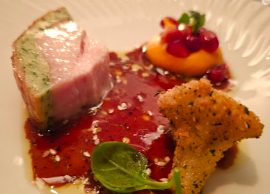 Per Se signature dishes Oysters and Pearls
Slow-Poached Hudson Valley Moulard Duck Foie Gras
Maine Sea Scallop "Poêlée"